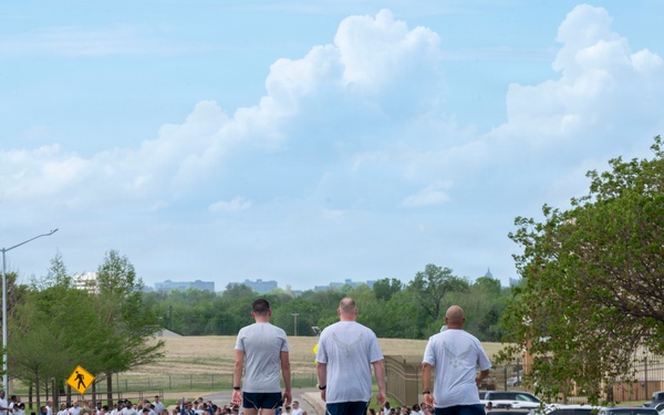 The 507th Mission Support Group conducts two-mile fun run