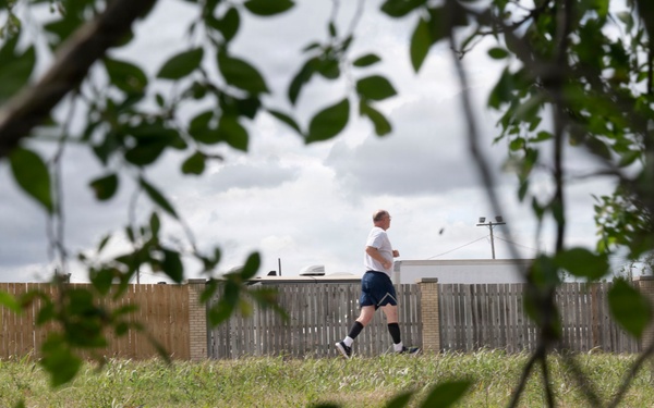 The 507th Mission Support Group conducts two-mile fun run
