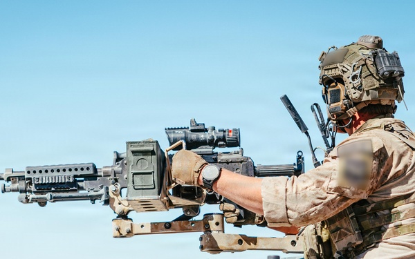 U.S. Marine Raiders conduct combined arms live-fire exercise
