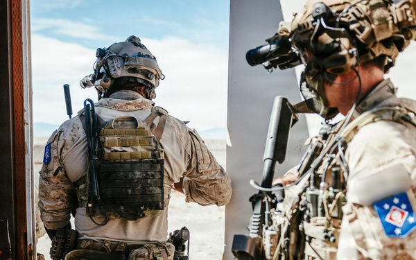 U.S. Marine Raiders conduct combined arms live-fire exercise