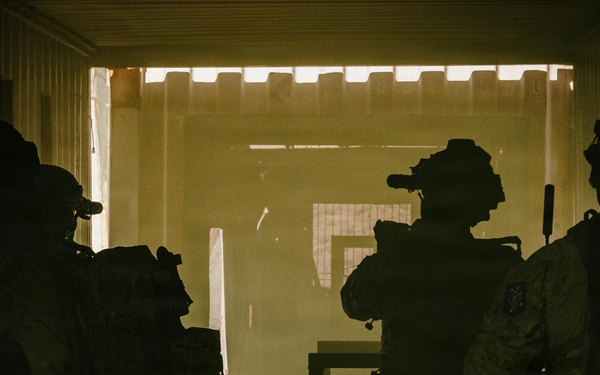 U.S. Marine Raiders conduct combined arms live-fire exercise