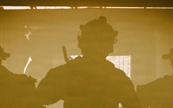 U.S. Marine Raiders conduct combined arms live-fire exercise