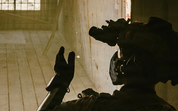 U.S. Marine Raiders conduct combined arms live-fire exercise