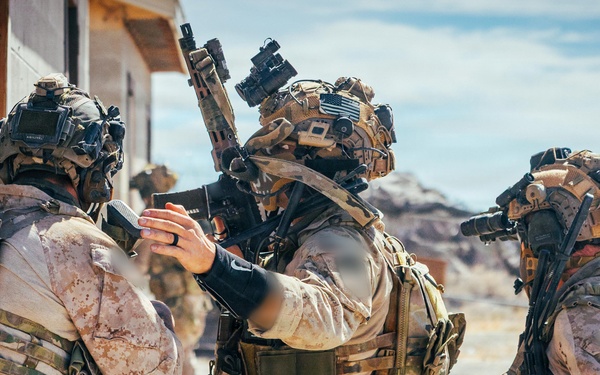 U.S. Marine Raiders conduct combined arms live-fire exercise