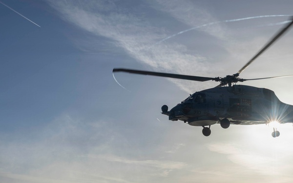 Delbert D. Black conducts flight operations