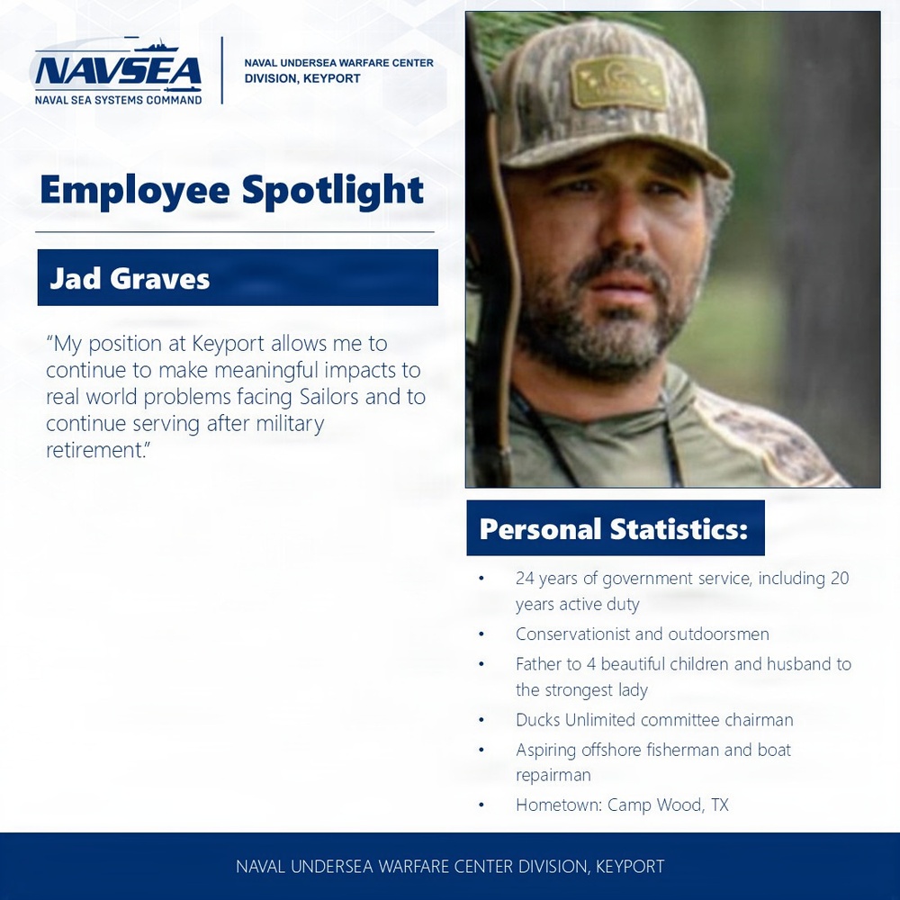 NUWC Division, Keyport Employee Spotlight: Jad Graves