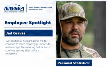 NUWC Division, Keyport Employee Spotlight: Jad Graves