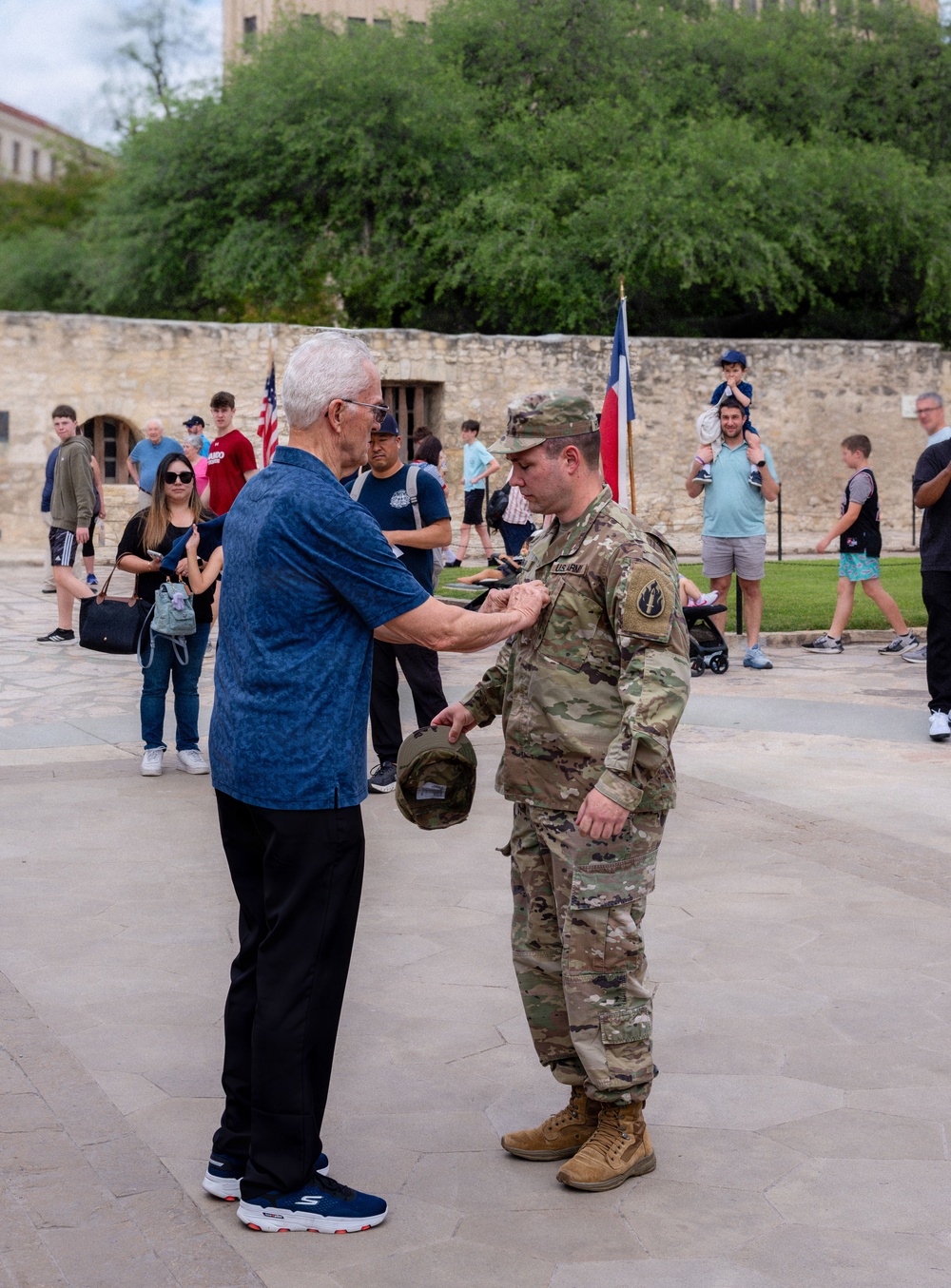 Army Reserve Soldier promoted to captain during ceremony at the Alamo