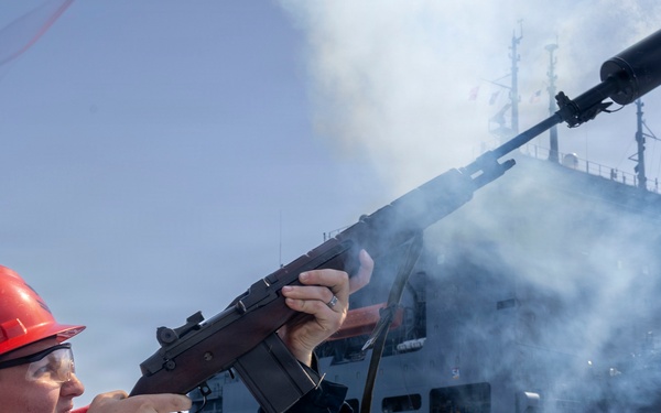 Delbert D. Black conducts a replenishment-at-sea