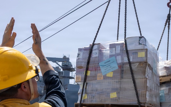 Delbert D. Black conducts a replenishment-at-sea