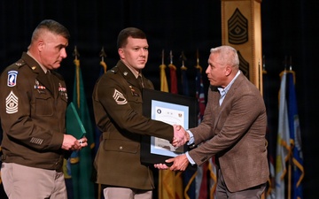 Sgt. Maj. of the Army Leon Van Autreve Chapter of the Sergeant Audio Murphy Club induction ceremony
