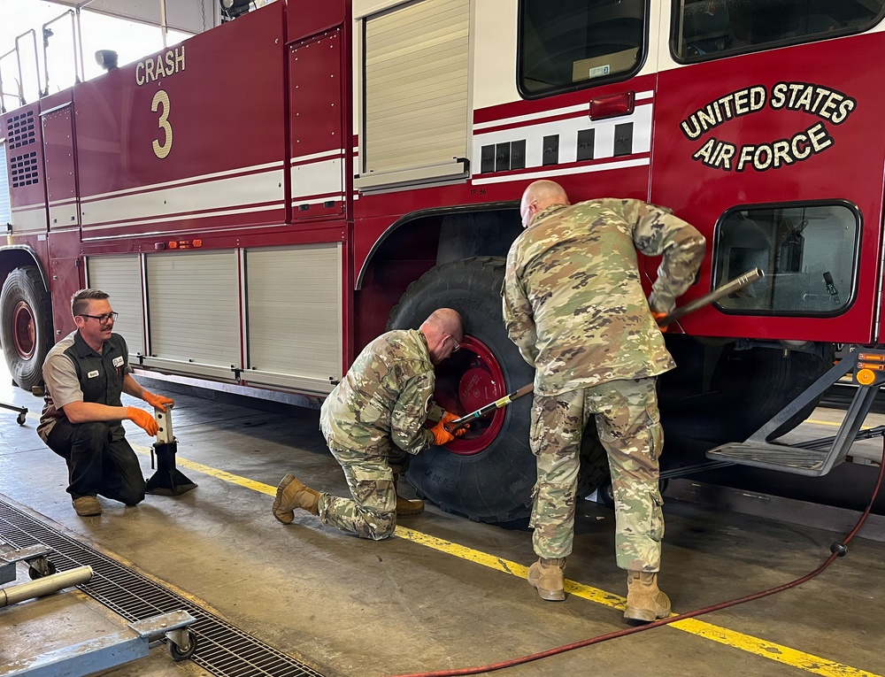 21st LRS Enhances Safety with New Tire Cage at Peterson SFB