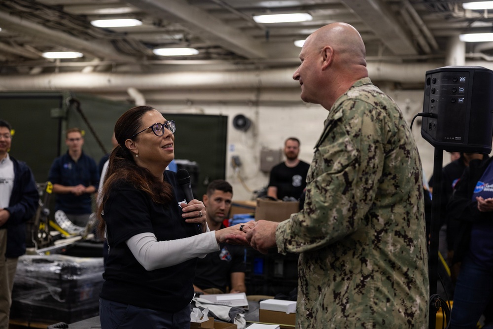 USS John P. Murtha returns to Naval Base San Diego following Artemis II recovery
