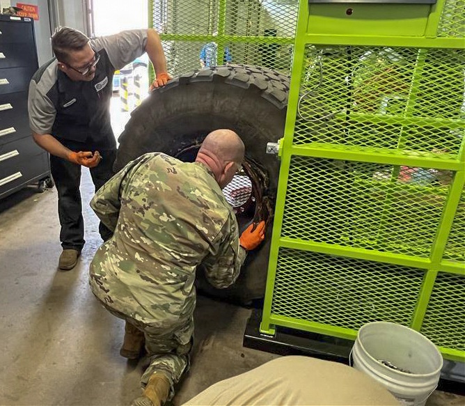 21st LRS Enhances Safety with New Tire Cage at Peterson SFB