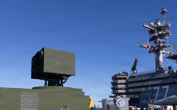 CVN 77 Tests Laser Weapon System