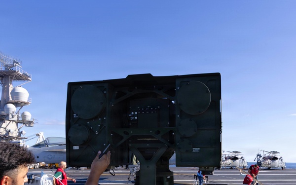 CVN 77 Tests Laser Weapon System