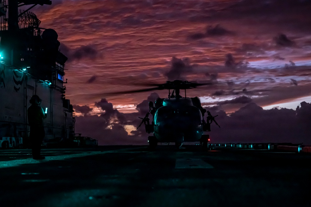 USS Iwo Jima Conducts Flight Operations