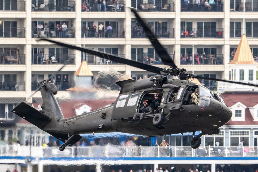 Military aircraft showcase capabilities during Thunder Over Louisville air show