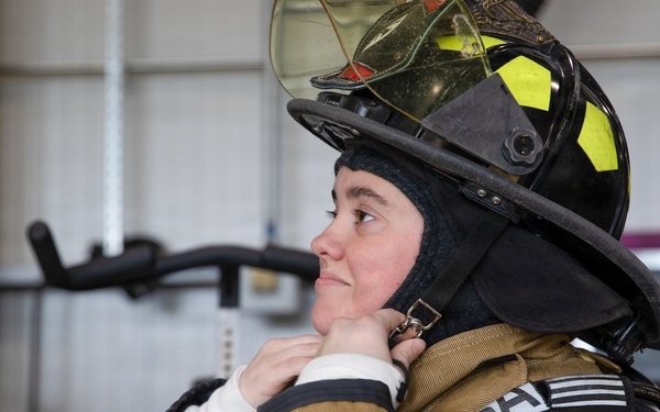 U.S. Army Firefighters conduct downed firefighter rescue training