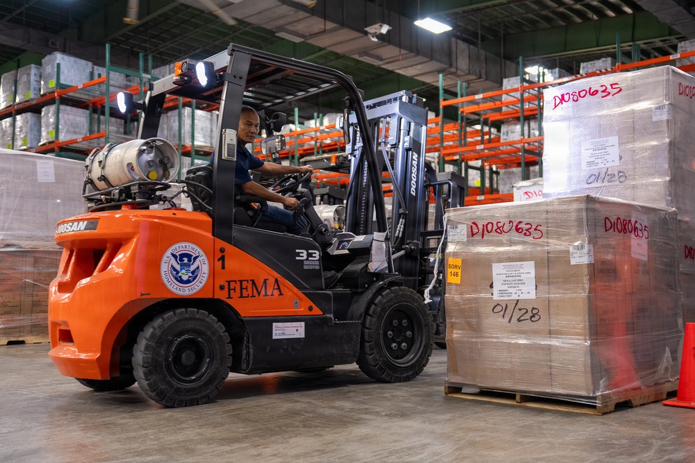 Supplies Ready to Move out of Guam Distribution Center