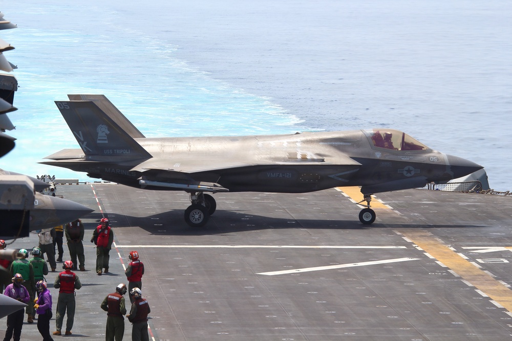 USS Tripoli F-35 flight operations