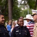 U.S. service members participate in wreath-laying ceremony at Fallen Warriors Memorial