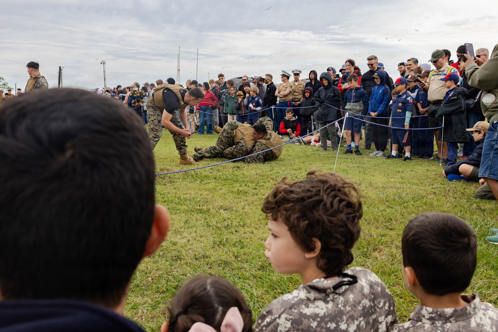 Marines conduct martial arts during Fleet Week Houston