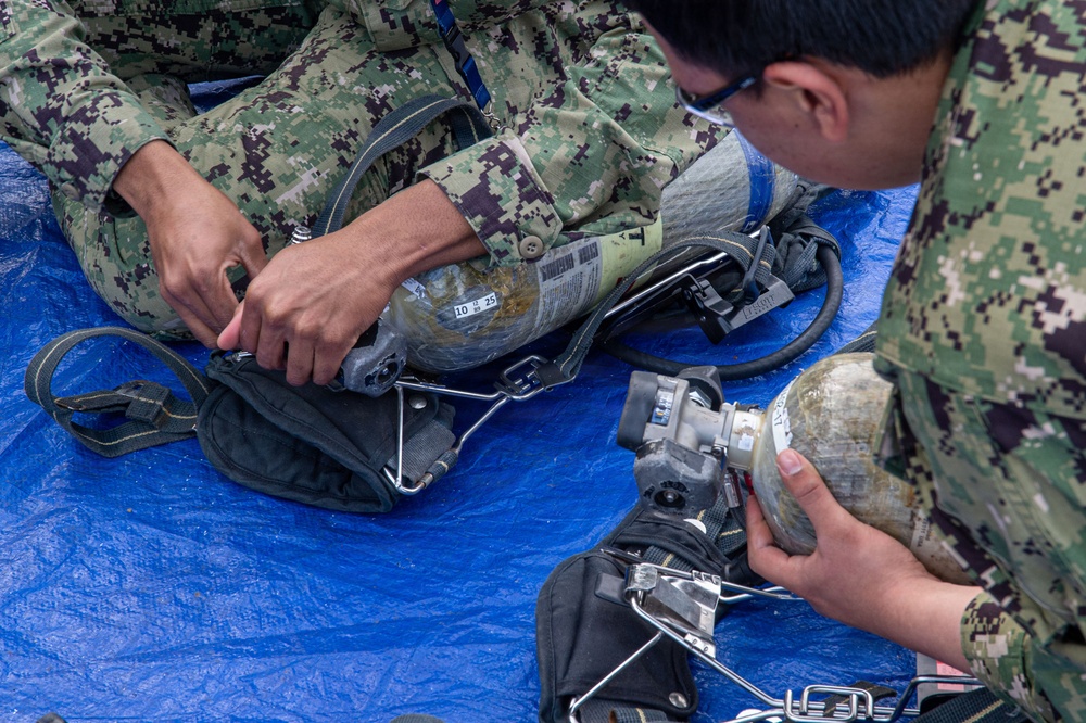 USS Ronald Reagan (CVN 76) Sailors Conduct Flight Deck Inspection