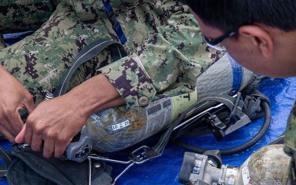 USS Ronald Reagan (CVN 76) Sailors Conduct Flight Deck Inspection