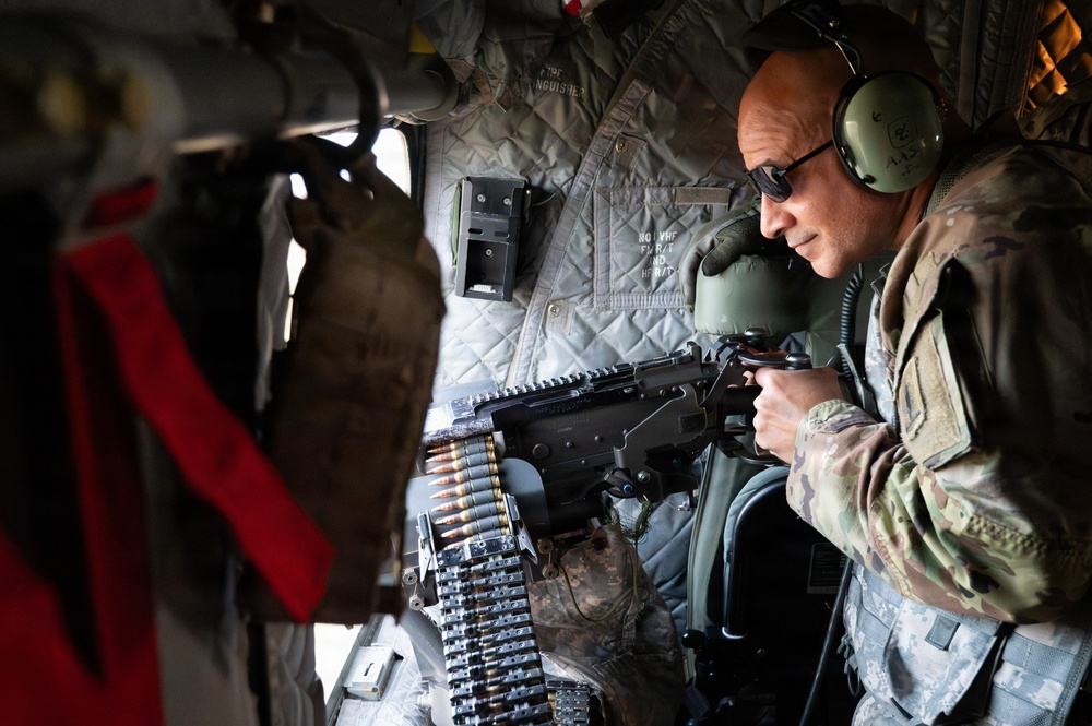 Nebraska Guardsmen Practice Door Gunner Skills