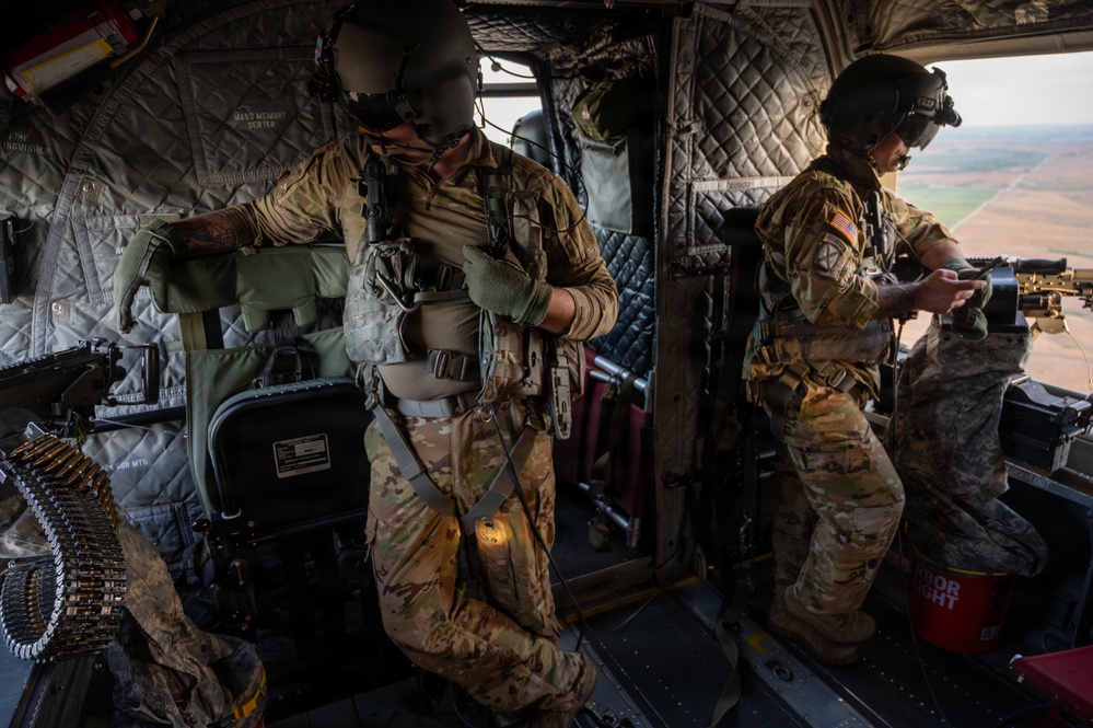Nebraska Guardsmen Practice Door Gunner Skills