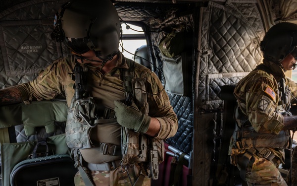 Nebraska Guardsmen Practice Door Gunner Skills