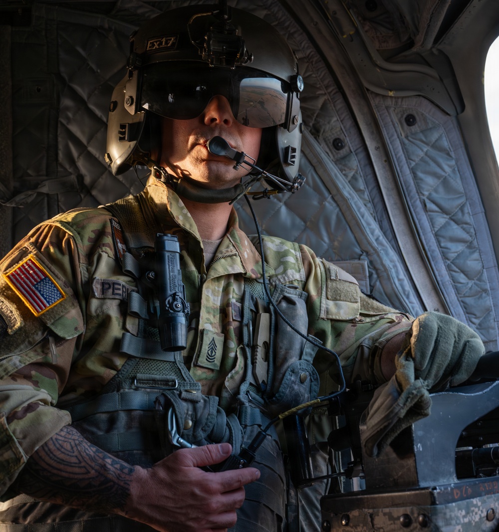 Nebraska Guardsmen Practice Door Gunner Skills