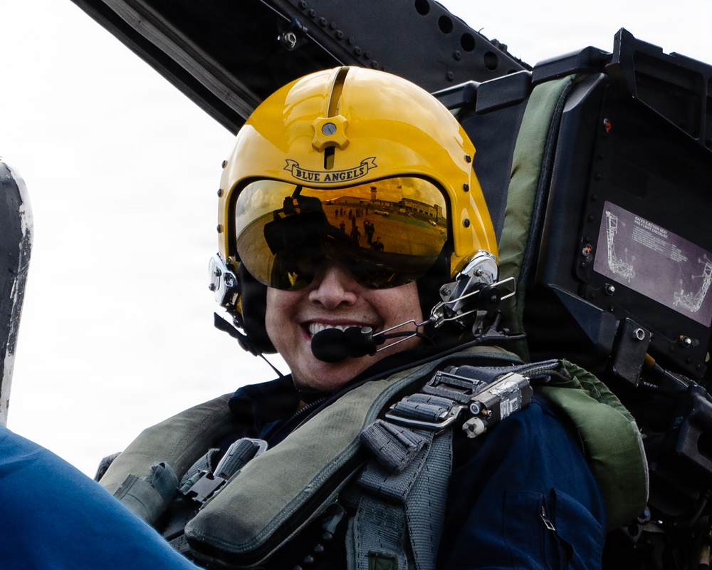 KISD Superintendent flies in Blue Angel aircraft