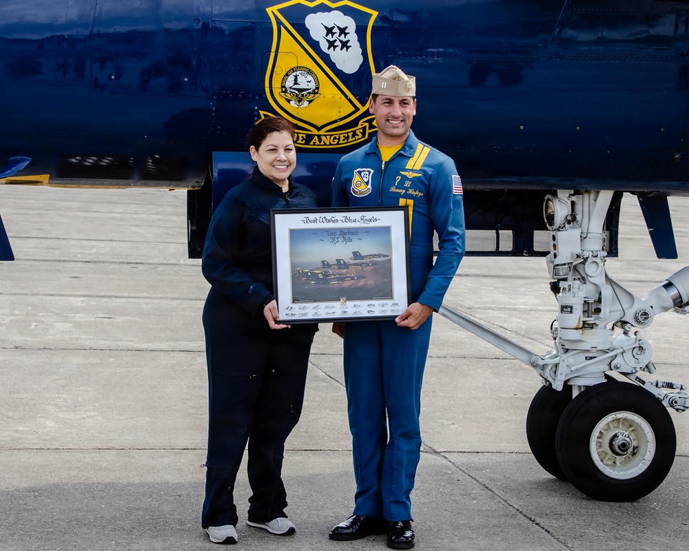 KISD Superintendent with Blue Angel 7