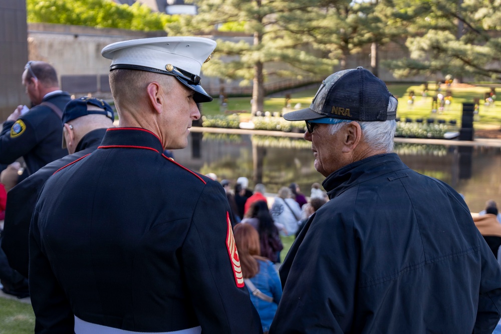 Marines attend Annual Remembrance Ceremony at OKC Memorial