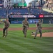 Military leaders throw ceremonial first pitch