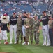 Service leaders pose with Washington Nationals mascot