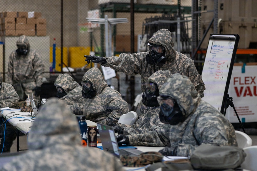 CLR-1 Conducts CPX in MOPP Gear