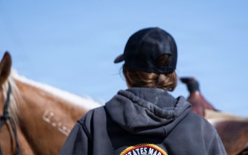 U.S. Marine Corps Mounted Color Guard trains horsemanship