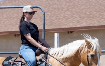 U.S. Marine Corps Mounted Color Guard trains horsemanship