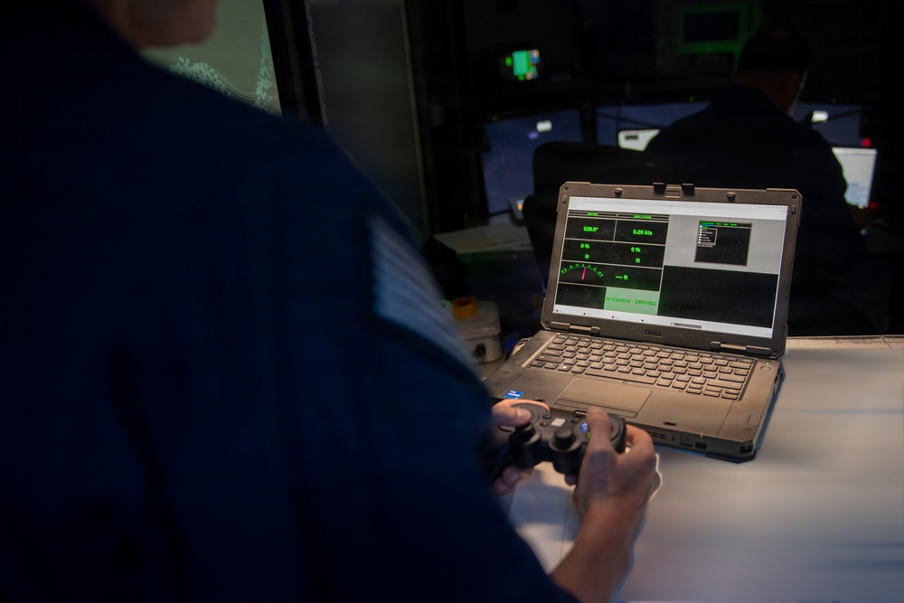 Theodore Roosevelt Carrier Strike Group Trains with Unmanned Surface Vessel