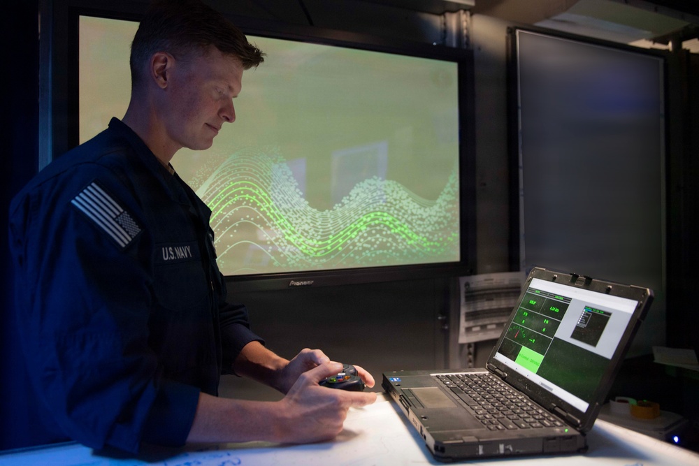 Theodore Roosevelt Carrier Strike Group Trains with Unmanned Surface Vessel