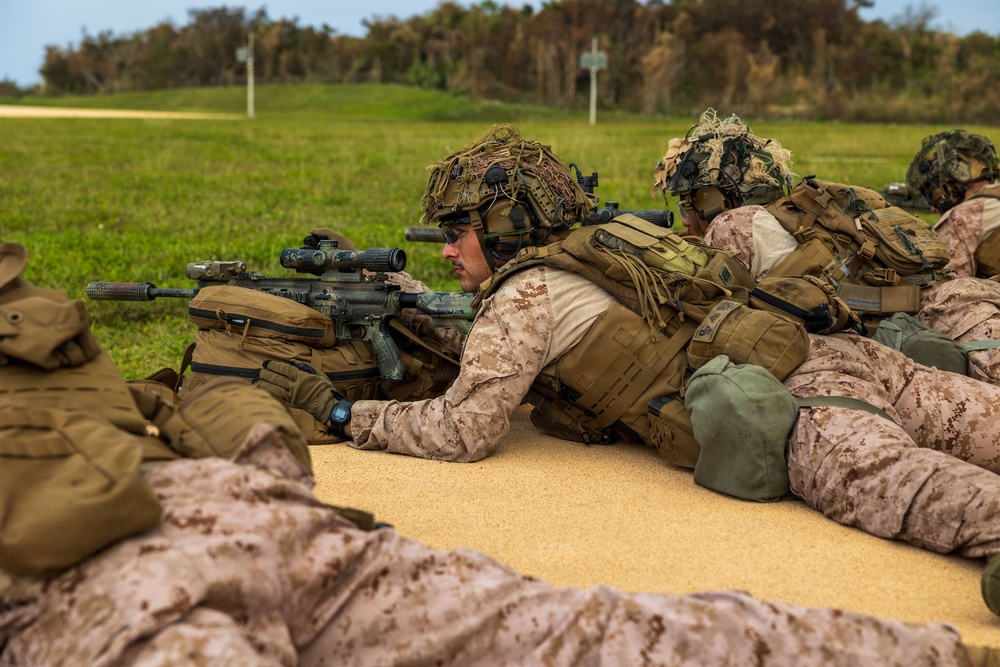 11th MEU Marines, Sailors Conduct A Battle Sight Zero on Marine Corps Base Camp Blaz