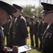 U.S. Marines with 4th MAW conduct the Service Alpha uniform inspection