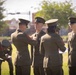 U.S. Marines with 4th MAW conduct the Service Alpha uniform inspection