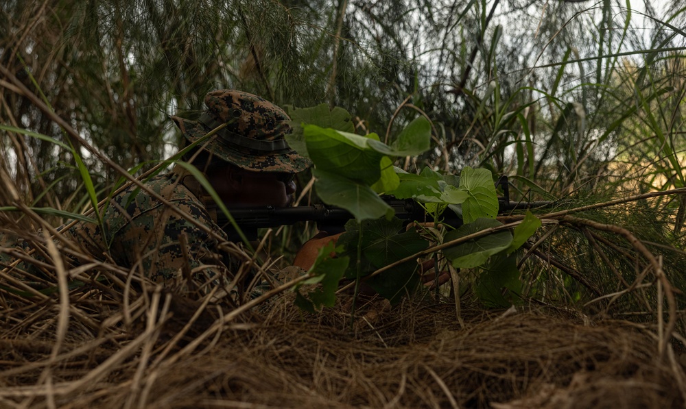 U.S. Marines and Sailors with Combat Logistics Regiment 35, 3rd Marine Logistics Group, Patrols