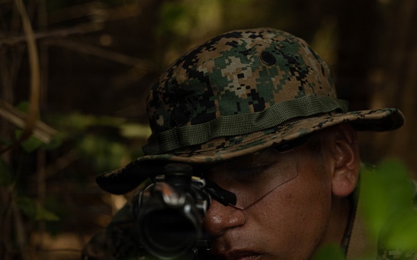 U.S. Marines and Sailors with Combat Logistics Regiment 35, 3rd Marine Logistics Group, Patrols