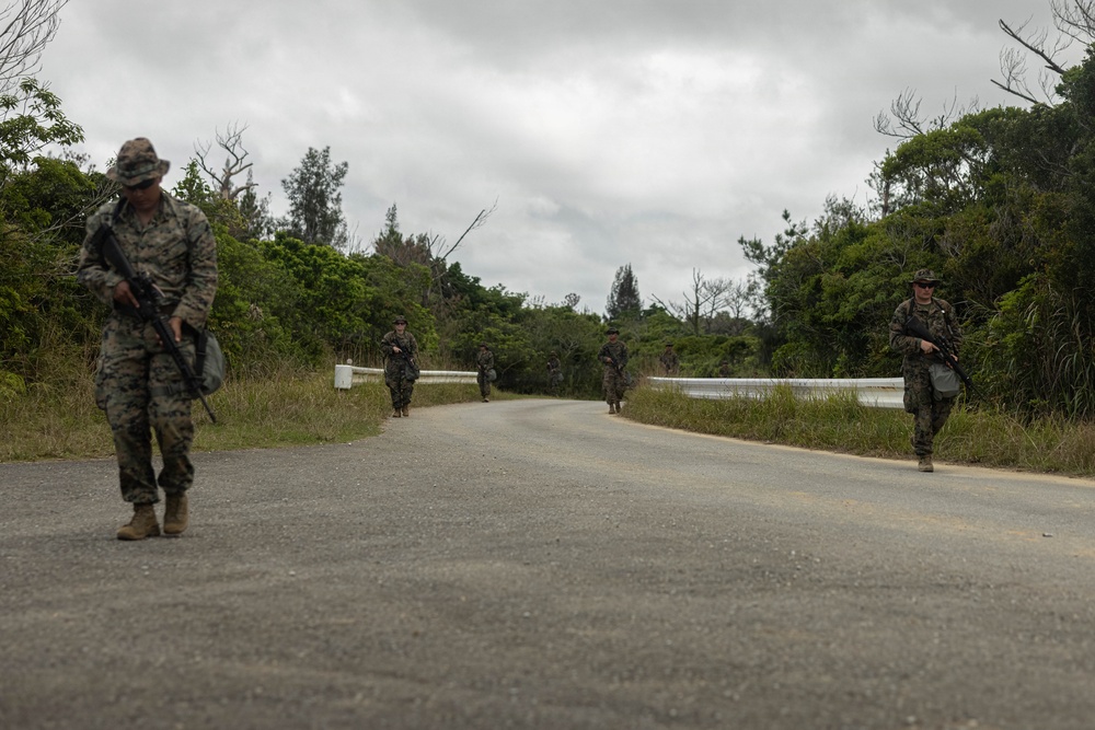 U.S. Marines and Sailors with Combat Logistics Regiment 35, 3rd Marine Logistics Group, Patrols