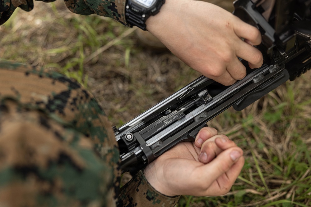 U.S. Marines and Sailors with Combat Logistics Regiment 35, 3rd Marine Logistics Group, Patrols